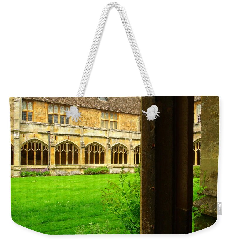 Lacock Abbey Weekender Tote Bag featuring the photograph Cloister by Jessica Myscofski