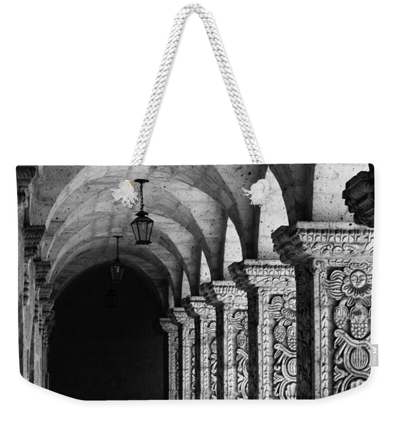 Architecture Weekender Tote Bag featuring the photograph Cloisters in Arequipa Peru by James Brunker