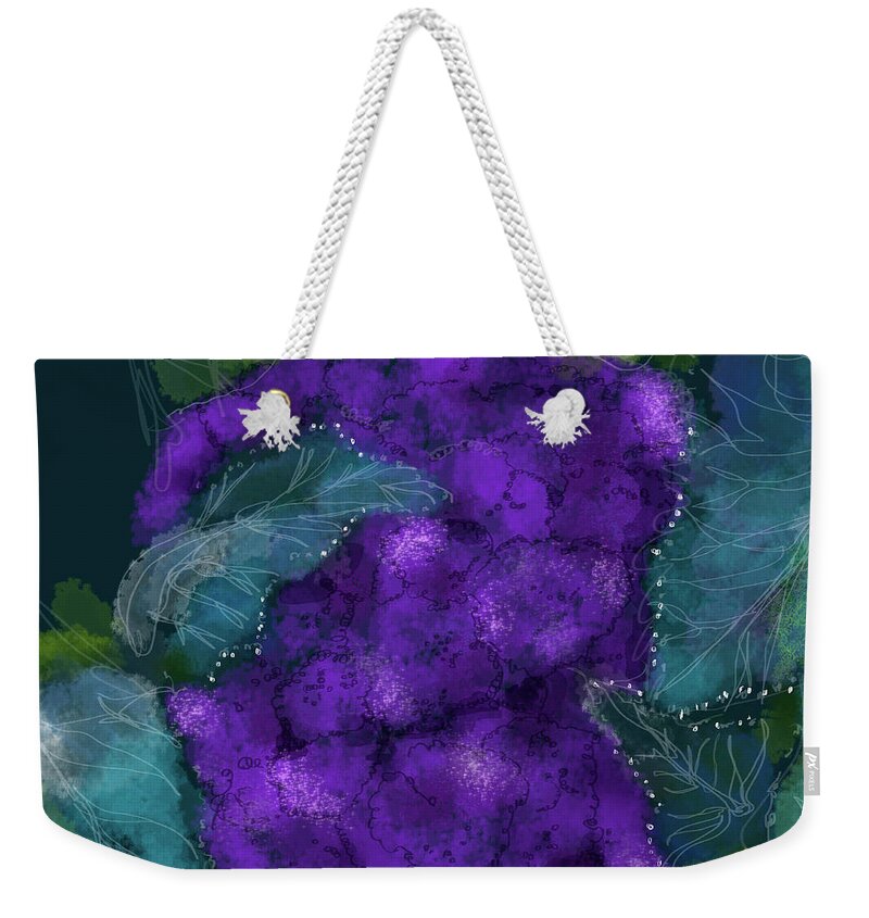 Cauliflower Weekender Tote Bag featuring the photograph Close Up Of Purple Cauliflower by Ikon Ikon Images