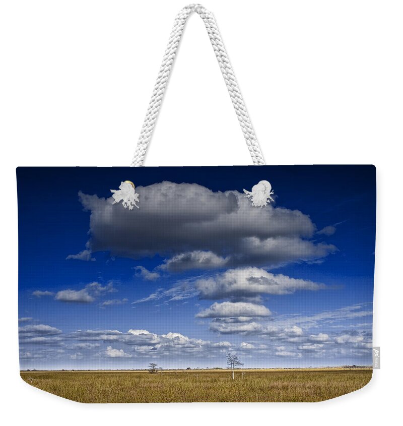 Scenic Weekender Tote Bag featuring the photograph Cloud Formation over the Everglades by Randall Nyhof