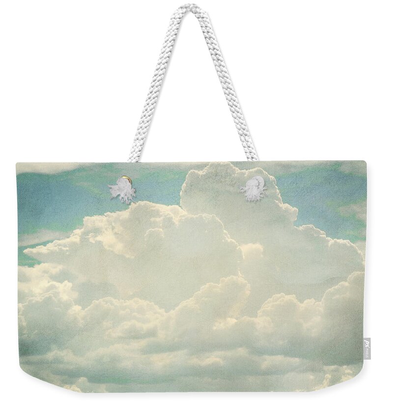 Brett Weekender Tote Bag featuring the digital art Cloud Series 2 of 6 by Brett Pfister