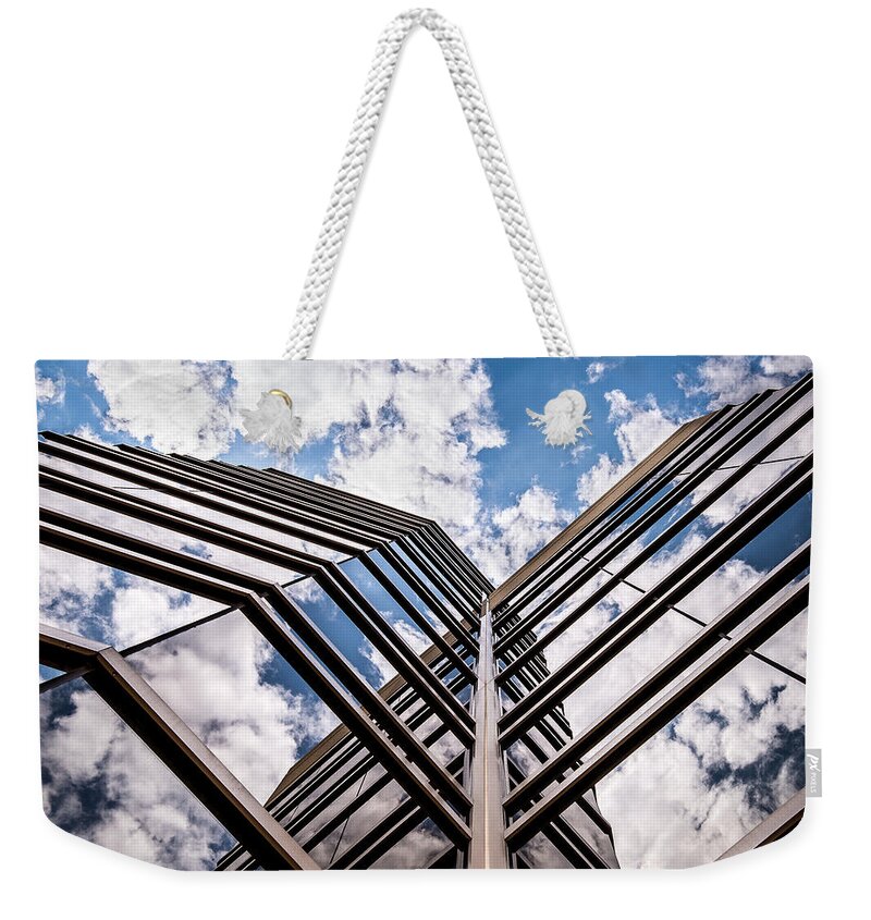 Canton Michigan Usa Weekender Tote Bag featuring the photograph Cloudy Building by Onyonet Photo studios