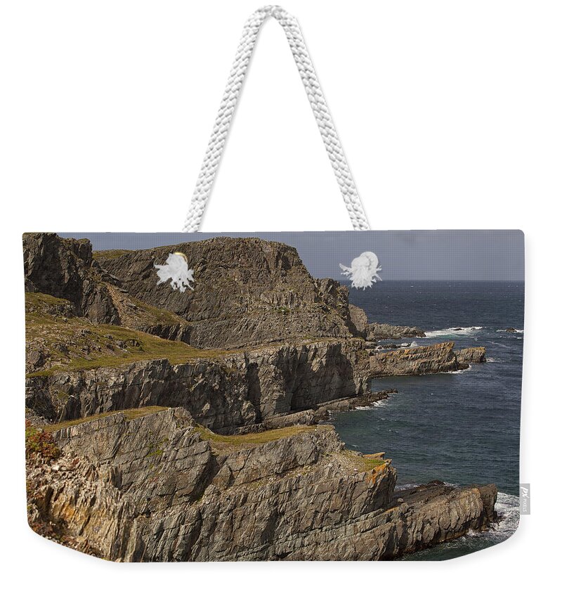 Cliffs Weekender Tote Bag featuring the photograph Coastal Cliffs by Eunice Gibb