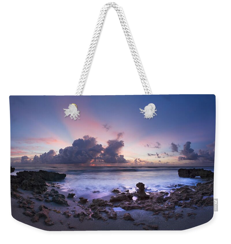 Coast Weekender Tote Bag featuring the photograph Coastal Panorama by Debra and Dave Vanderlaan
