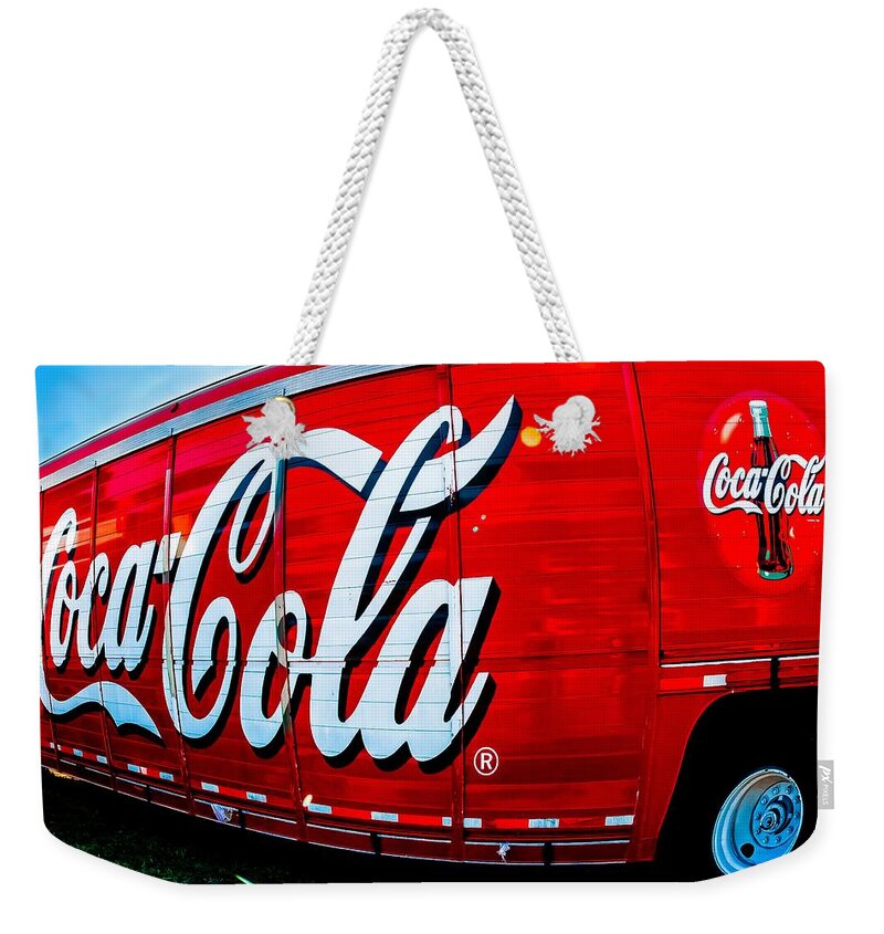 Coke Weekender Tote Bag featuring the photograph Coca Cola Busting Out by Robert L Jackson