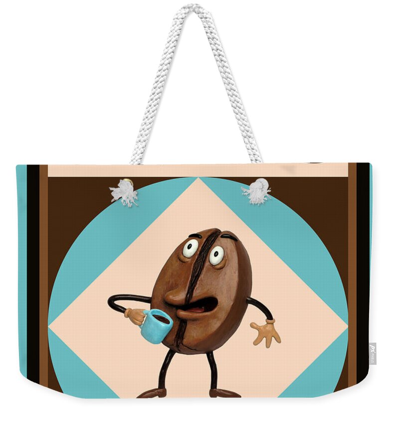 Coffee Weekender Tote Bag featuring the painting Coffee Buzz by Amy Vangsgard