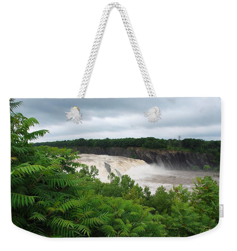 Landscapes Weekender Tote Bag featuring the photograph Cohoes Falls by John Schneider