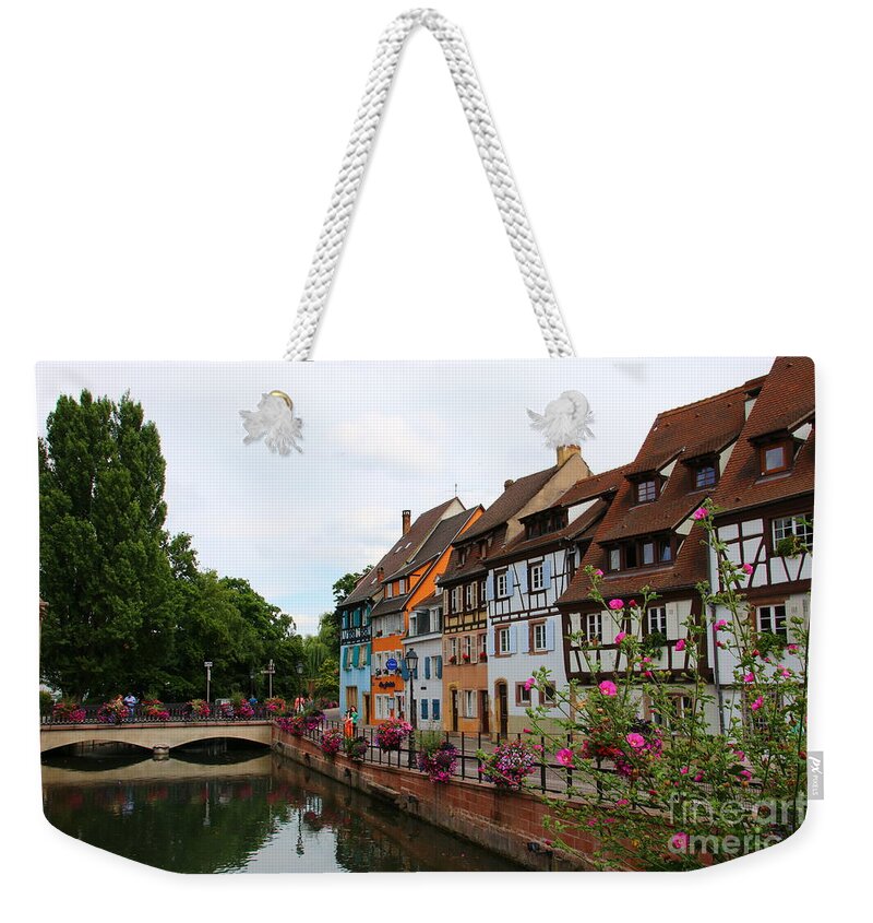 Canal Weekender Tote Bag featuring the photograph Colmar 6 by Amanda Mohler