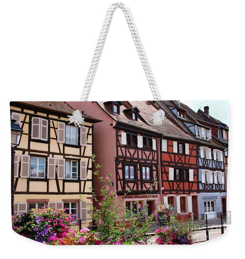 Canal Weekender Tote Bag featuring the photograph Colmar 7 by Amanda Mohler