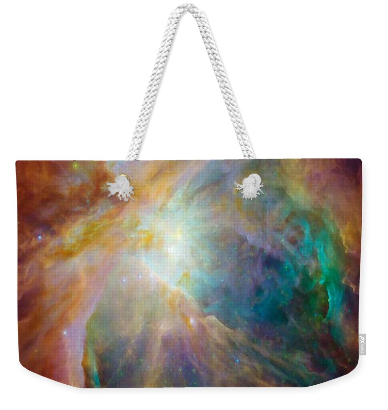 Abstract Art Weekender Tote Bag featuring the digital art Color Burst by Gail Daley