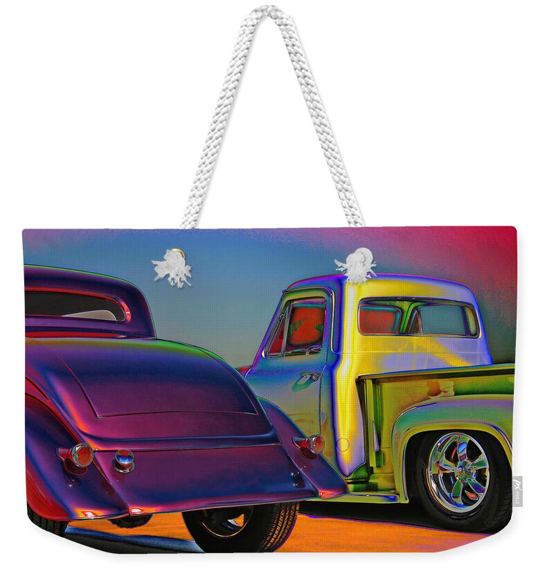 Hot Rods Weekender Tote Bag featuring the photograph Color Me A Hot Rod by Christopher McKenzie