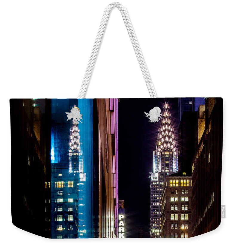 New Weekender Tote Bag featuring the photograph Color of Manhattan by Az Jackson