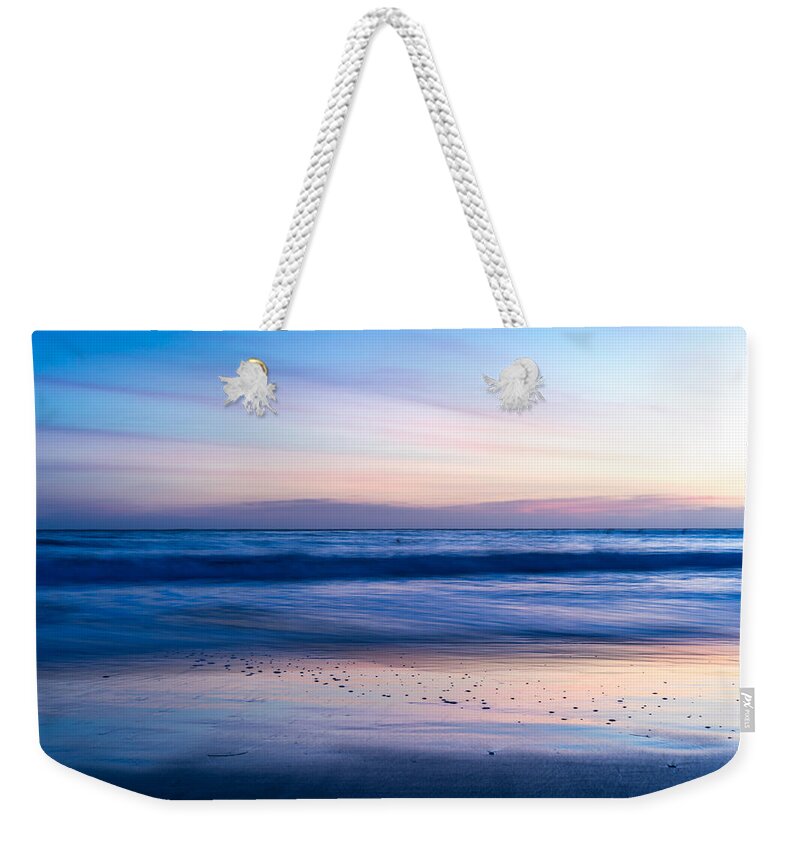 Sea Weekender Tote Bag featuring the photograph Color of Sea and Sky by Weir Here And There