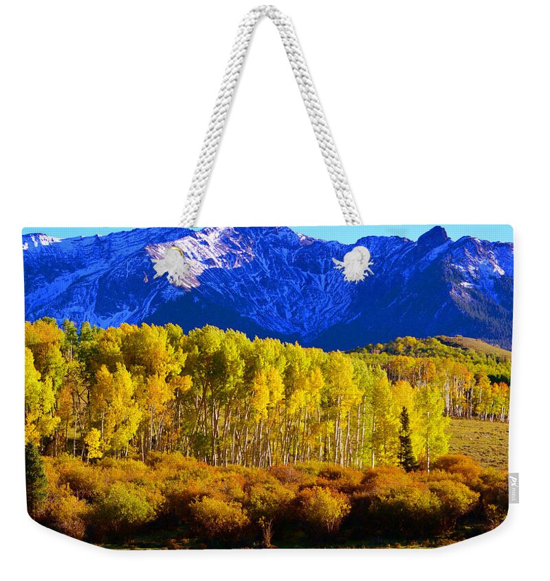 Colorado Weekender Tote Bag featuring the photograph Colorado FA poster work by David Lee Thompson
