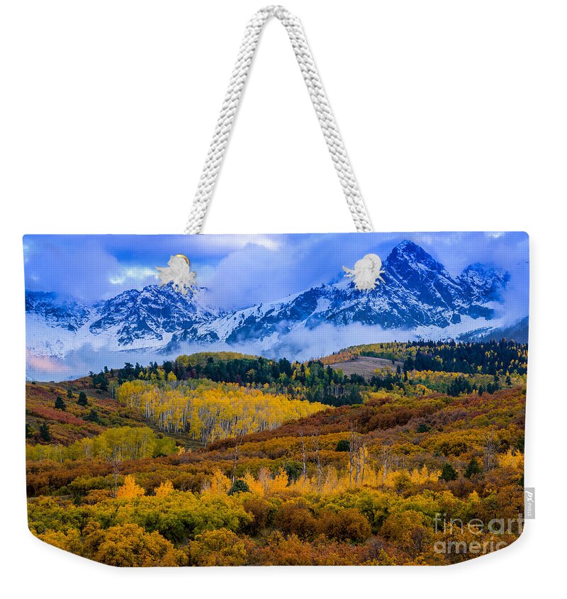 San Juan Mountains Weekender Tote Bag featuring the photograph Colorado San Juan Mountains in Fall by Gary Whitton