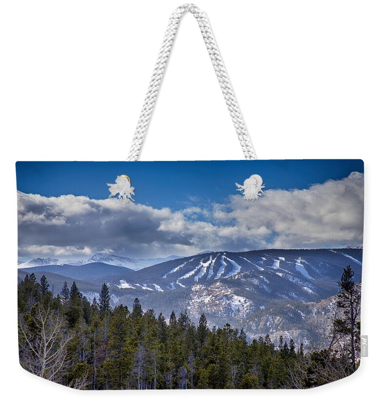Ski Weekender Tote Bag featuring the photograph Colorado Ski Slopes by James BO Insogna