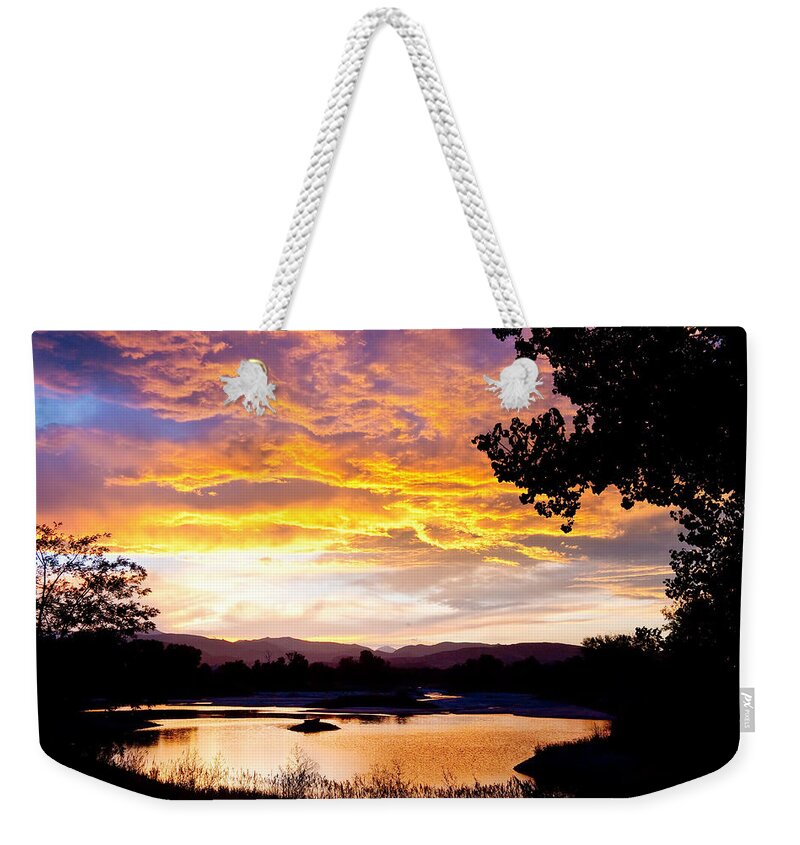 Sunsets Weekender Tote Bag featuring the photograph Colorado Summer Sunset by James BO Insogna