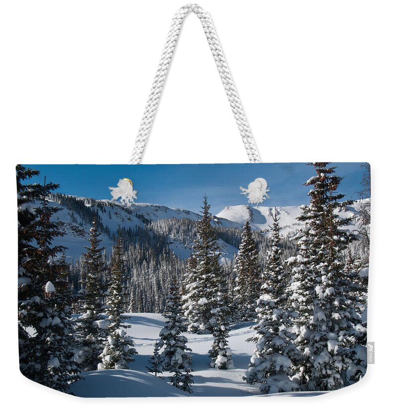 Colorado Weekender Tote Bag featuring the photograph Colorado Winter Landscape by Cascade Colors