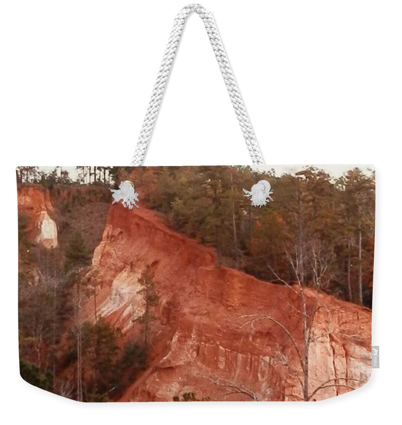 Scenic Little Grand Canyon Rim Landscape Photo Weekender Tote Bag featuring the photograph Colorful Canyon Rim by Belinda Lee