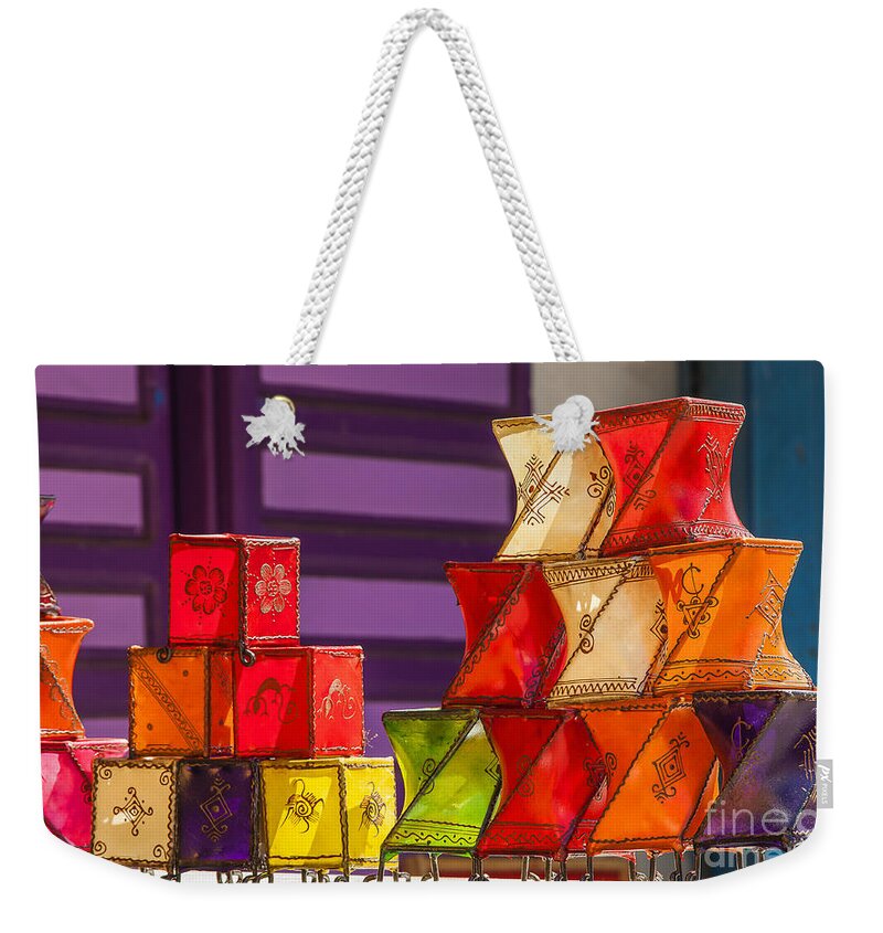 Africa Weekender Tote Bag featuring the photograph Colorful lanterns by Patricia Hofmeester