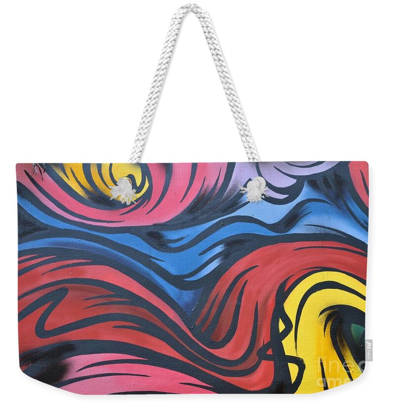 Singapore Weekender Tote Bag featuring the photograph Colorful urban street art from Singapore by Imran Ahmed