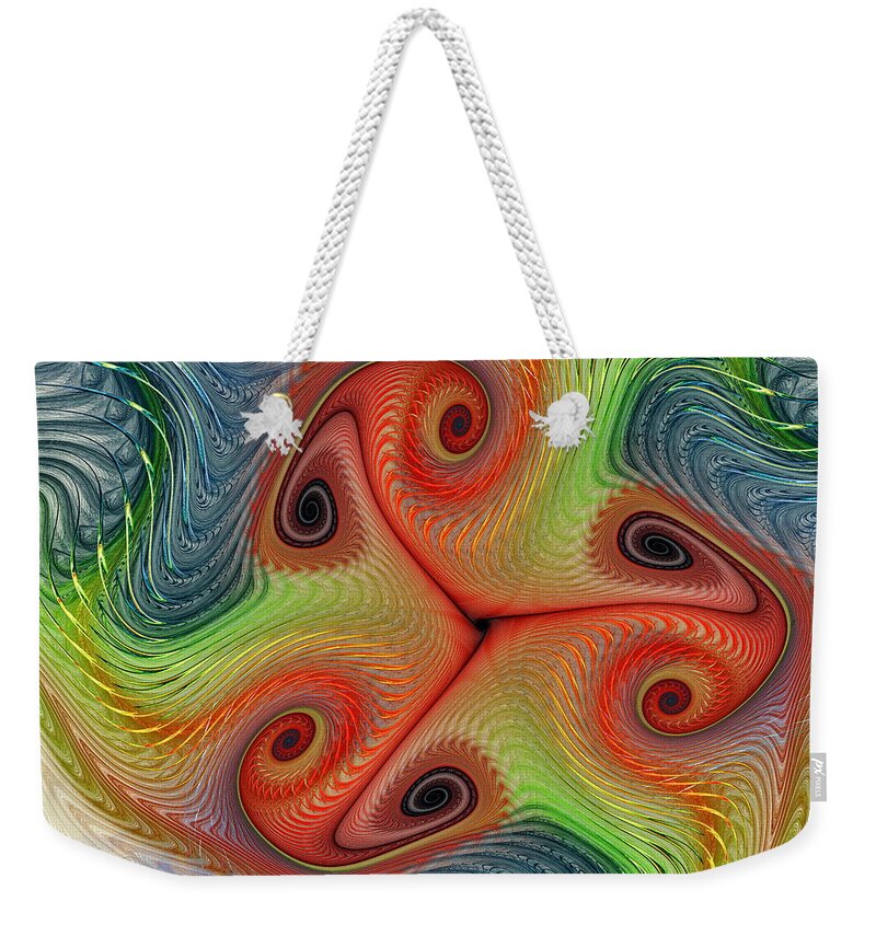 Digital Art Weekender Tote Bag featuring the digital art Colors of Delight by Deborah Benoit