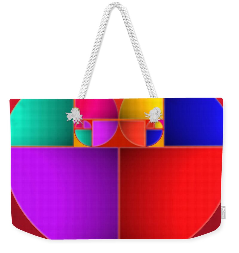 Nautilus Weekender Tote Bag featuring the painting Colors of Love by Charles Stuart