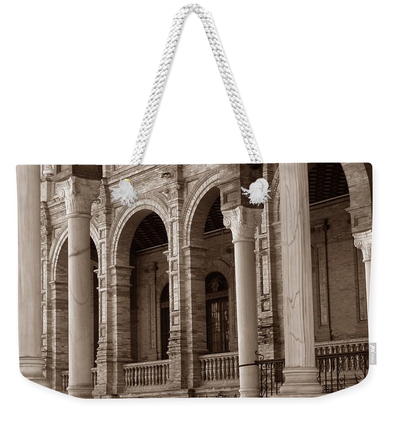 Seville Weekender Tote Bag featuring the photograph Columns and Arches by Michael Kirk