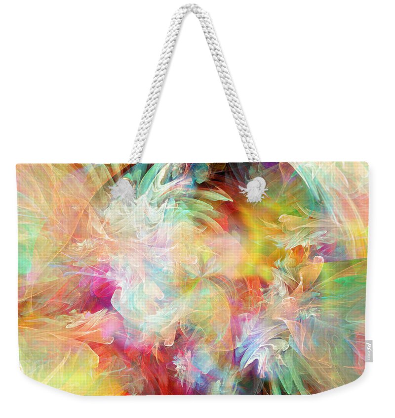 Abstract Weekender Tote Bag featuring the digital art Come Away by Margie Chapman
