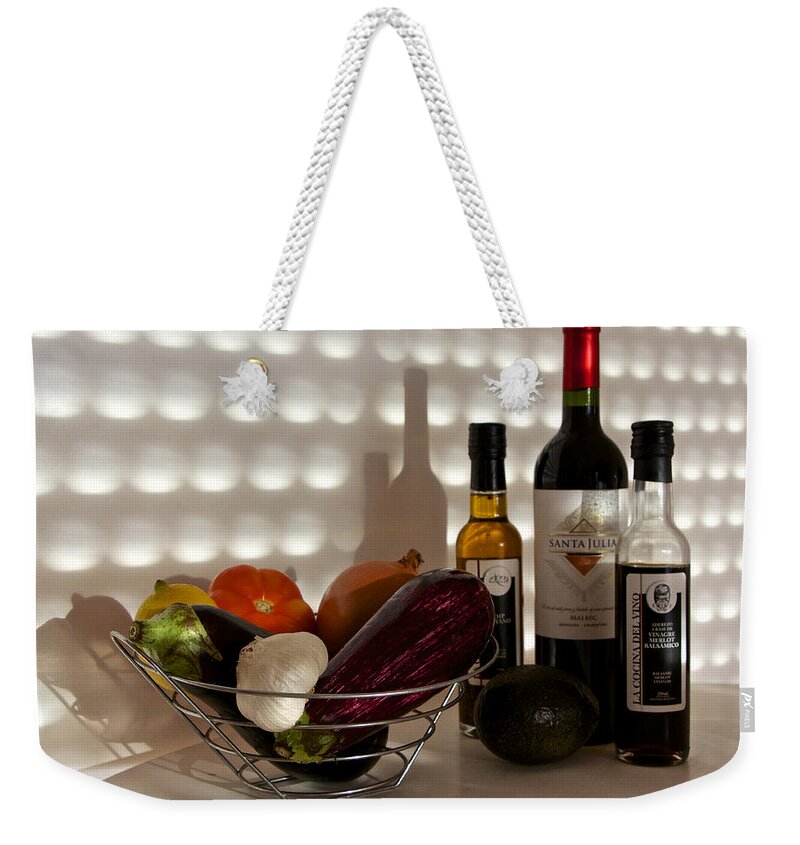 Food Weekender Tote Bag featuring the photograph Come Dine With Me I Am Cooking Italian Tonight by Venetia Featherstone-Witty