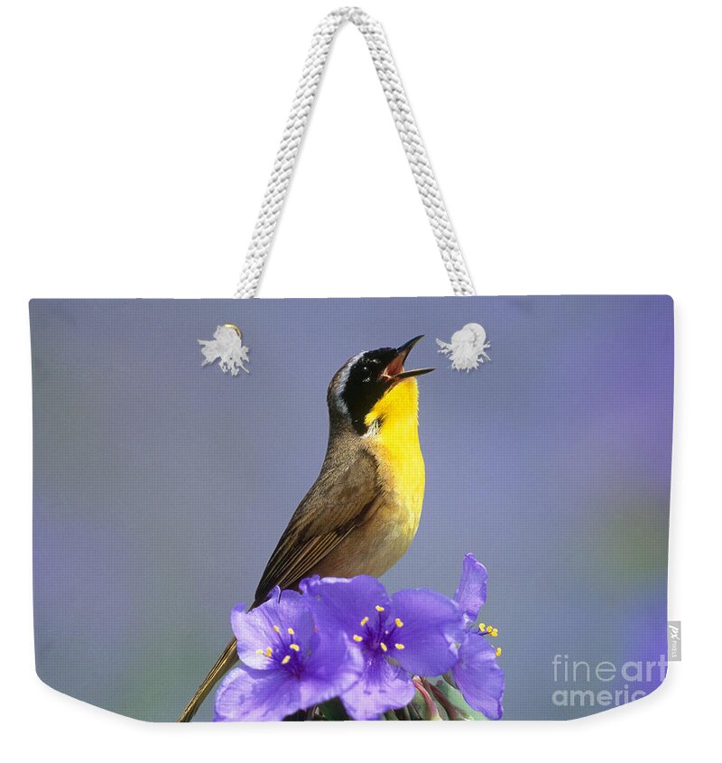Animal Weekender Tote Bag featuring the photograph Common Yellowthroat by Steve and Dave Maslowski