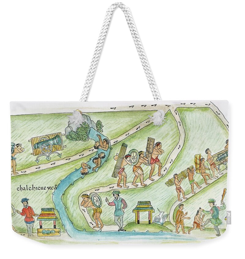 1520 Weekender Tote Bag featuring the drawing Conquistadors, 1520 by Granger
