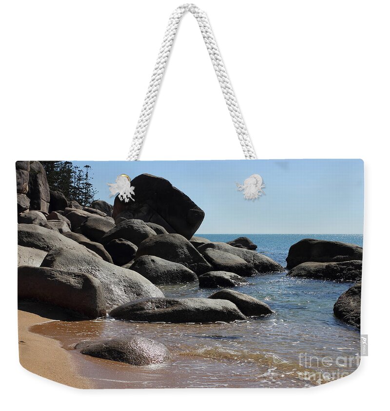 Rock Weekender Tote Bag featuring the photograph Contrast by Jola Martysz