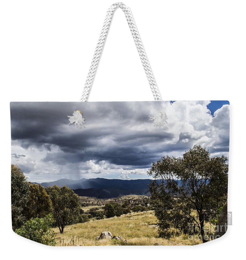 Cooleman Ridge Weekender Tote Bag featuring the photograph Cooleman Ridge by Angela DeFrias
