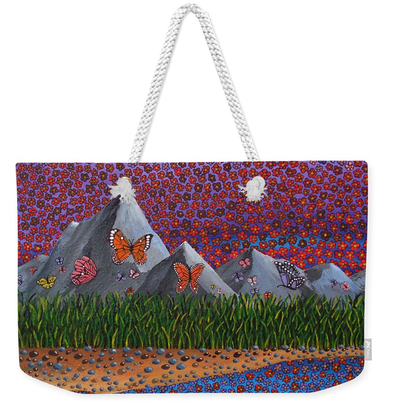 Butterflies Weekender Tote Bag featuring the painting Copious by Mindy Huntress