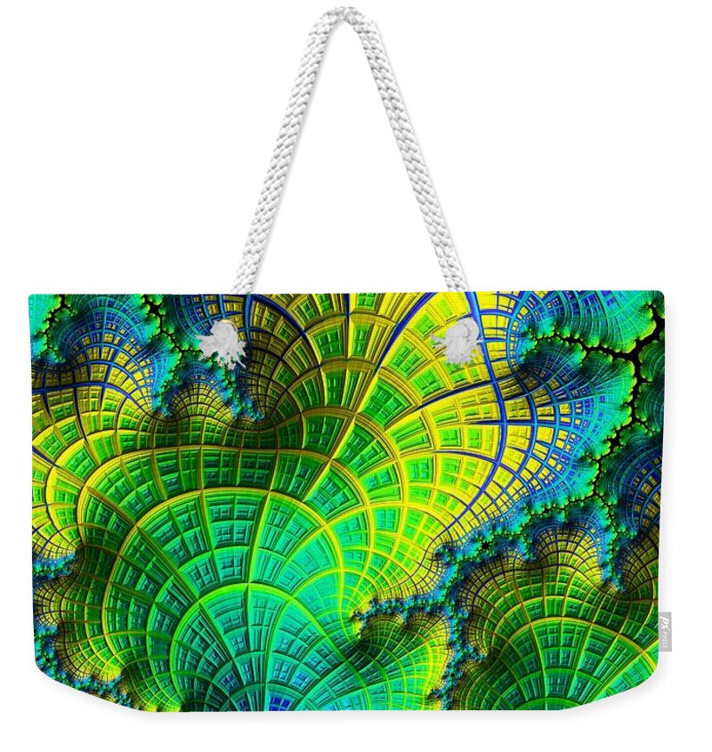 Coral Electric Weekender Tote Bag featuring the digital art Coral Electric by Susan Maxwell Schmidt