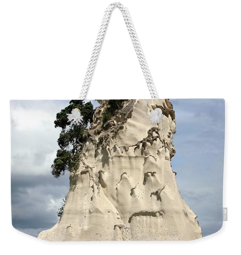 Coromandel Rock Weekender Tote Bag featuring the photograph Coromandel Rock by Barbie Corbett-Newmin