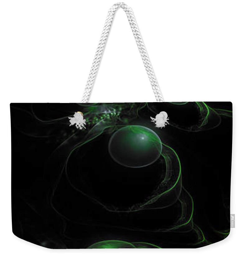 Corporate Weekender Tote Bag featuring the digital art Cosmic Alien Eyes Original by Shawn Dall