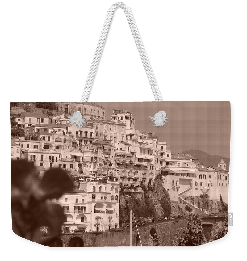 Amalfi Weekender Tote Bag featuring the photograph Costiera Amalfitana by Tiziana Maniezzo