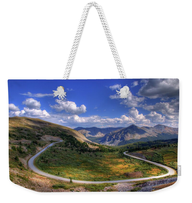 Scenics Weekender Tote Bag featuring the photograph Cottonwood Pass Summit, Colorado by Dave Soldano Images