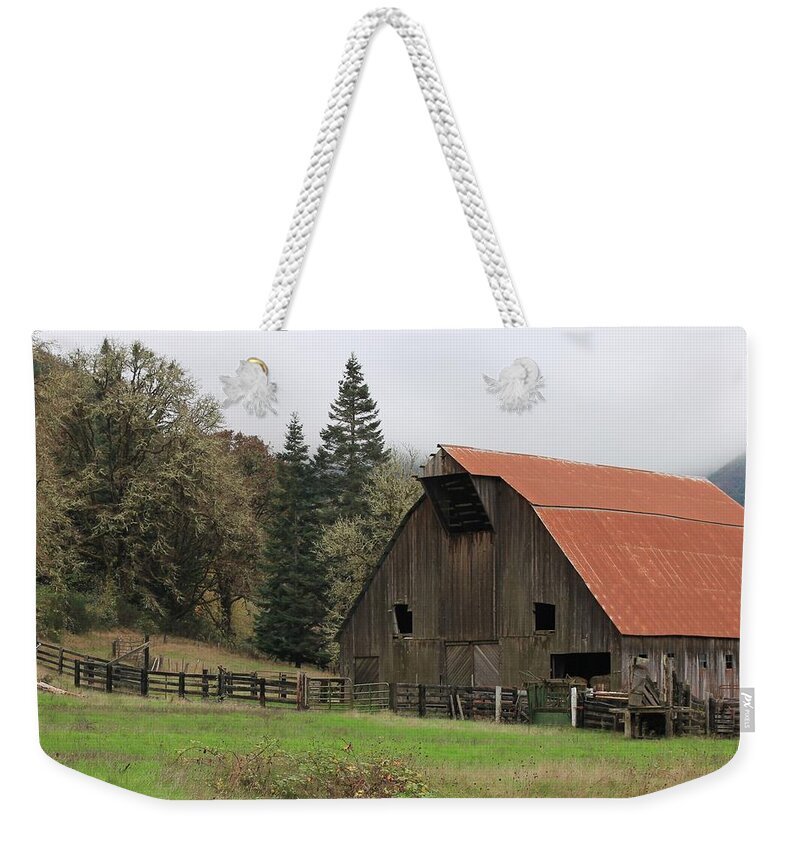 Oregon Weekender Tote Bag featuring the photograph Country Barn by KATIE Vigil