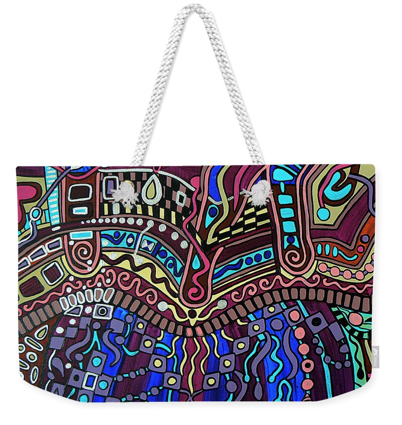 Couture Weekender Tote Bag featuring the painting Couture by Barbara St Jean