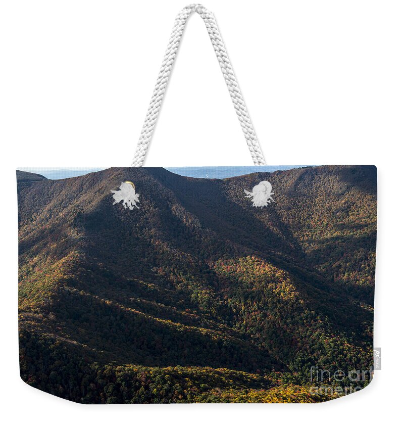 Nc Weekender Tote Bag featuring the photograph Craggy Gardens - Craggy Pinnacle along the Blue Ridge Parkway by David Oppenheimer