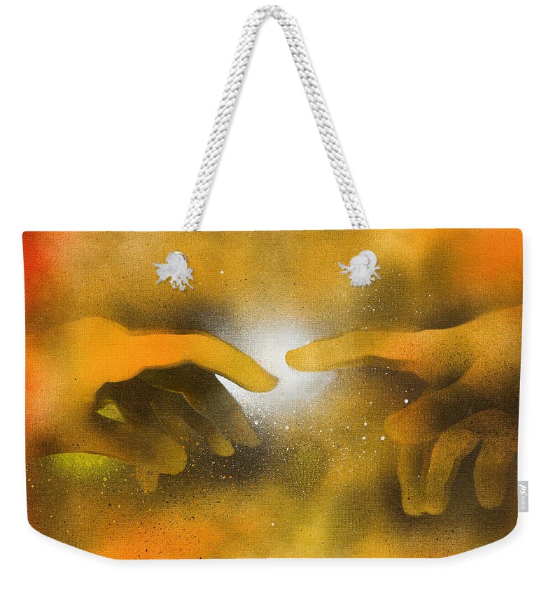 Creation Weekender Tote Bag featuring the painting Creation by Hakon Soreide