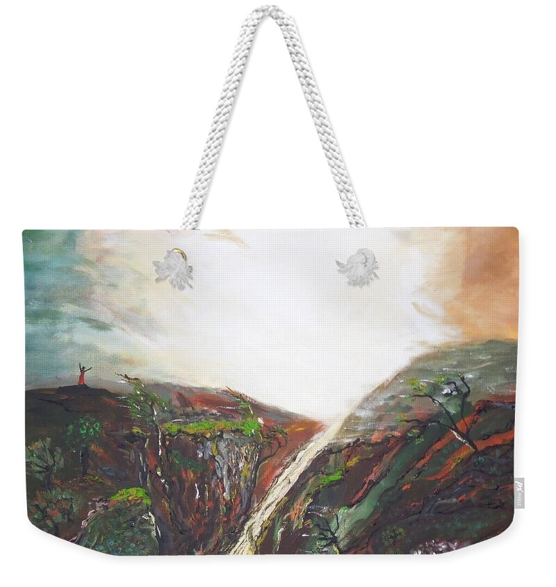 Life Weekender Tote Bag featuring the painting Creation by Randolph Gatling