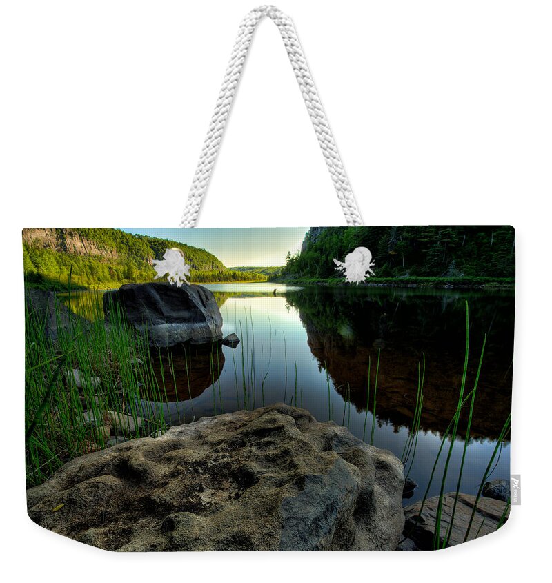 Aboriginal Weekender Tote Bag featuring the photograph Crescent Lake Sunset by Jakub Sisak