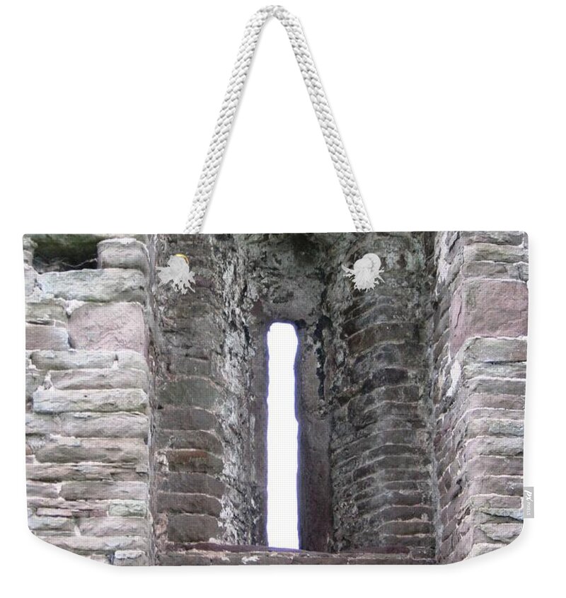 Crickhowell Castle Weekender Tote Bag featuring the photograph Crickhowell Castle Detail by Denise Railey