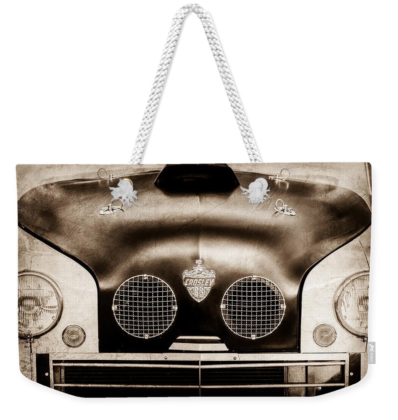 Crosley Front End Grille Emblem Weekender Tote Bag featuring the photograph Crosley Front End Grille Emblem by Jill Reger