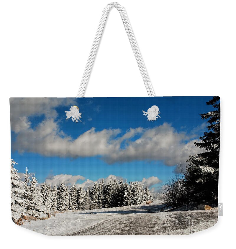 Crossroads Weekender Tote Bag featuring the photograph Crossroads by Lois Bryan