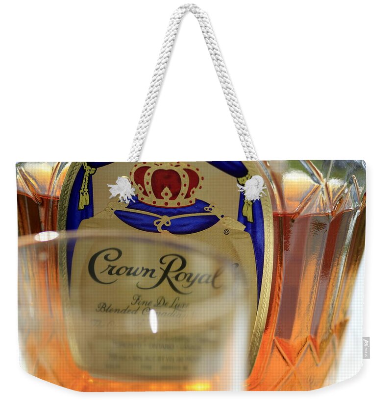 Crown Royal Weekender Tote Bag featuring the photograph Crown Royal Canadian Whisky by Valerie Collins